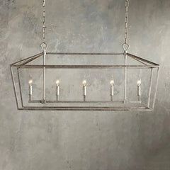 Garnet 41" Rectangular Chandelier by Franing - Chandelier,SHOP ALL,metal chandelier,Farmhouse