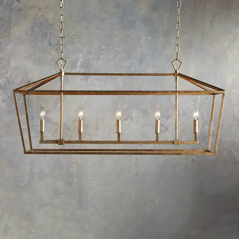 Garnet 41" Rectangular Chandelier by Franing - Chandelier,SHOP ALL,metal chandelier,Farmhouse