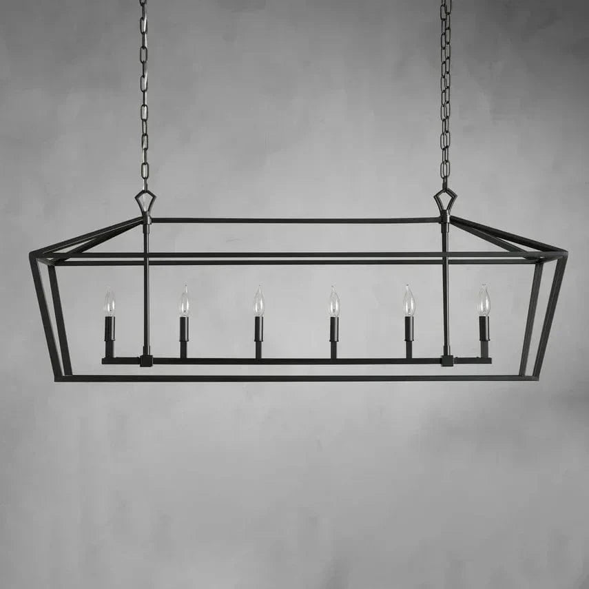 Garnet 54" Rectangular Chandelier by Franing - Chandelier,SHOP ALL,metal chandelier,Farmhouse