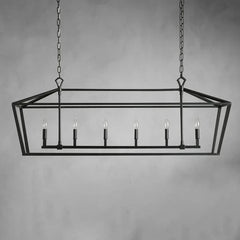 Garnet 54" Rectangular Chandelier by Franing - Chandelier,SHOP ALL,metal chandelier,Farmhouse