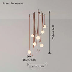 Globe Leather Pendant Light by Franing - Island counter/dining room ，Farmhouse ，Chandelier ，glass chandelier，shop all，Ceiling