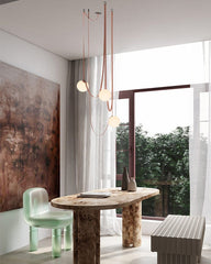 Globe Leather Pendant Light by Franing - Island counter/dining room ，Farmhouse ，Chandelier ，glass chandelier，shop all，Ceiling