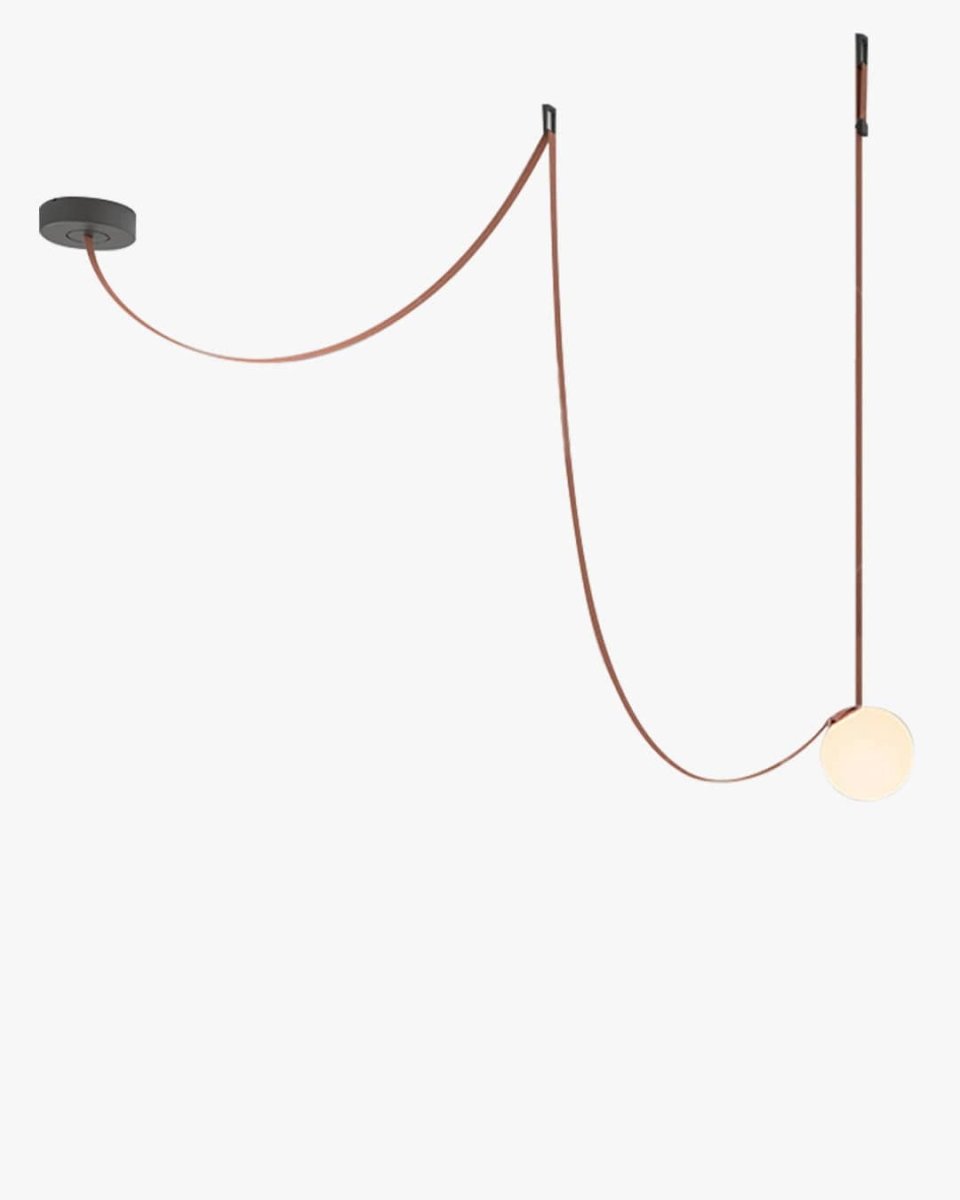 Globe Leather Pendant Light by Franing - Island counter/dining room ，Farmhouse ，Chandelier ，glass chandelier，shop all，Ceiling