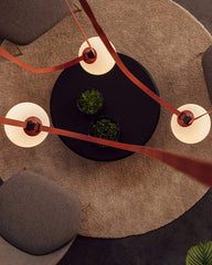 Globe Leather Pendant Light by Franing - Island counter/dining room ，Farmhouse ，Chandelier ，glass chandelier，shop all，Ceiling