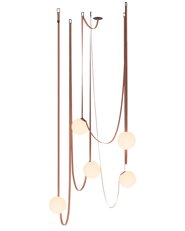 Globe Leather Pendant Light by Franing - Island counter/dining room ，Farmhouse ，Chandelier ，glass chandelier，shop all，Ceiling