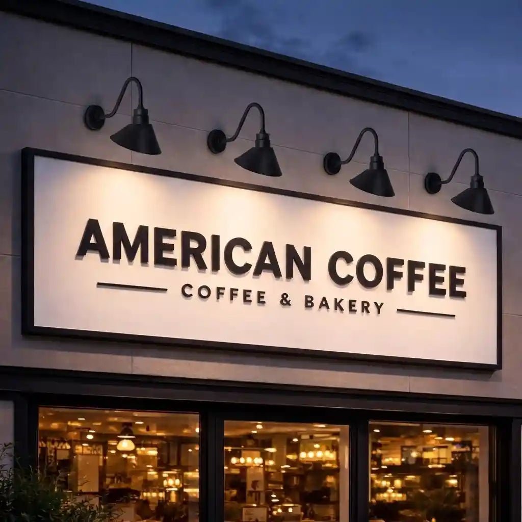 Gooseneck Outdoor Sign Light – Classic Farmhouse Style for Wall or Storefront by Franing - SHOP ALL,WALL,BARN，Metal wall light