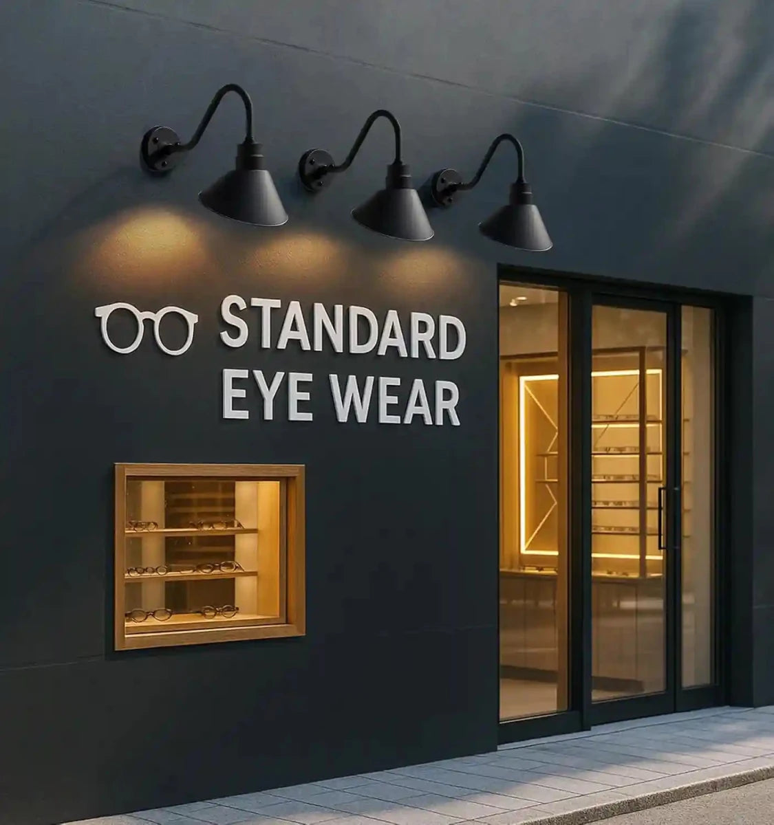 Gooseneck Outdoor Sign Light – Classic Farmhouse Style for Wall or Storefront by Franing - SHOP ALL,WALL,BARN，Metal wall light