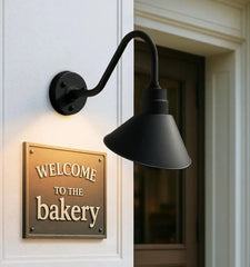 Gooseneck Outdoor Sign Light – Classic Farmhouse Style for Wall or Storefront by Franing - SHOP ALL,WALL,BARN，Metal wall light