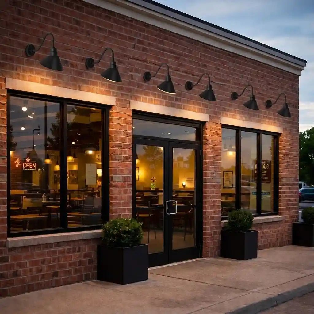 Gooseneck Outdoor Sign Light – Classic Farmhouse Style for Wall or Storefront by Franing - SHOP ALL,WALL,BARN，Metal wall light