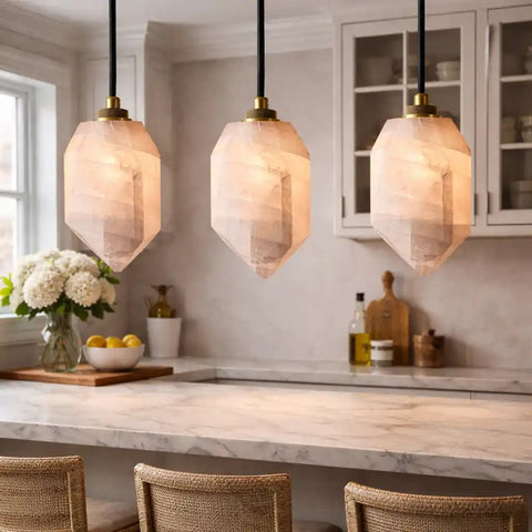 Huxley Calcite Alabaster Pendant by Franing - SHOP ALL,pendant,Alabaster