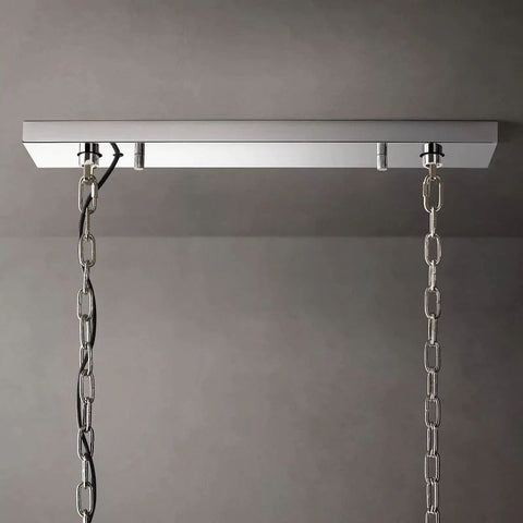 Huxley Calcite Alabaster Rectangular Chandelier 42" by Franing - Chandelier .SHOP ALL .Alabaster，Island counter/dining room