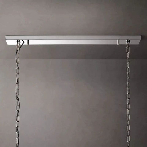 Huxley Calcite Rectangular Chandelier 54" by Franing - Chandelier .SHOP ALL .Alabaster，Island counter/dining room