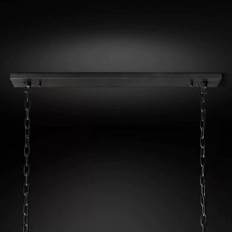 Huxley Calcite Rectangular Chandelier 54" by Franing - Chandelier .SHOP ALL .Alabaster，Island counter/dining room