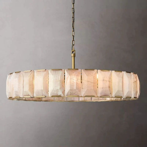 Huxley Calcite Round Chandelier 60" by Franing - Chandelier .SHOP ALL .Alabaster