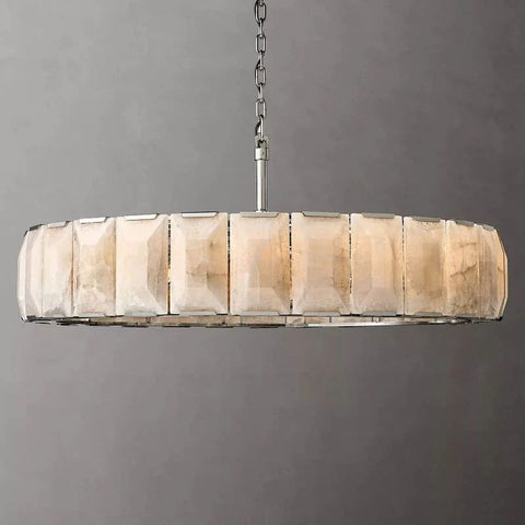 Huxley Calcite Round Chandelier 60" by Franing - Chandelier .SHOP ALL .Alabaster