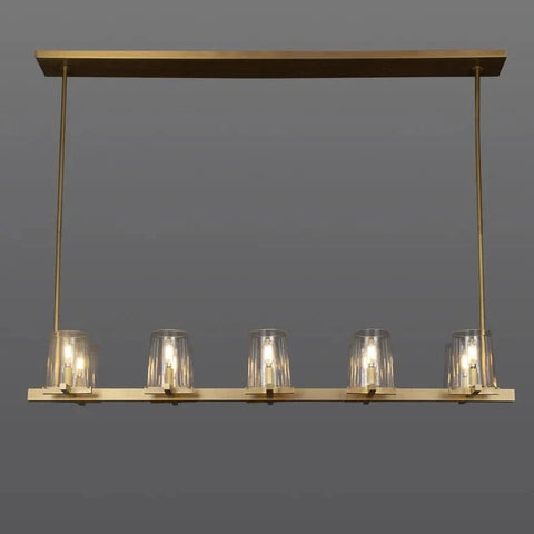 Kuseay Glass Linear Chandelier 49" by Franing - Chandelier,SHOP ALL,glass chandelier