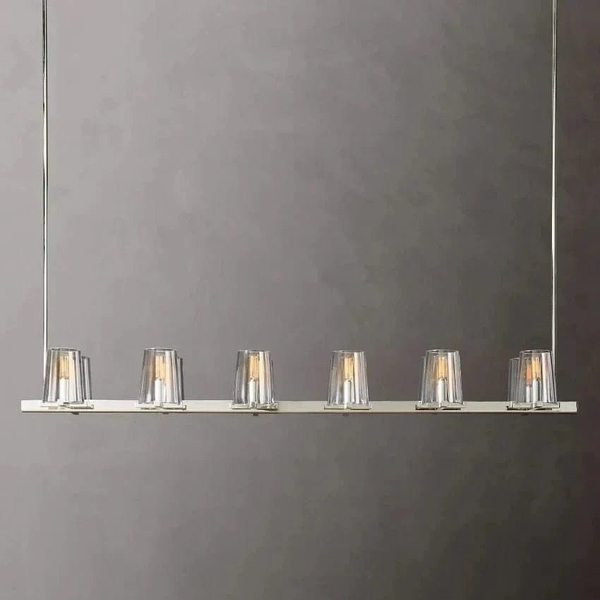 Kuseay Glass Linear Chandelier 60" by Franing - Chandelier,SHOP ALL,glass chandelier
