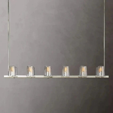 Kuseay Glass Linear Chandelier 60" by Franing - Chandelier,SHOP ALL,glass chandelier