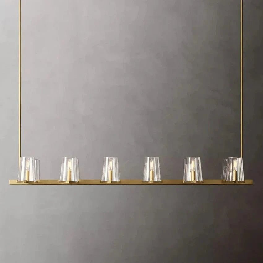Kuseay Glass Linear Chandelier 60" by Franing - Chandelier,SHOP ALL,glass chandelier
