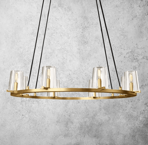 Kuseay Glass Round Chandelier 36" by Franing - Kuseay,SHOP ALL,Chandelier,glass chandelier