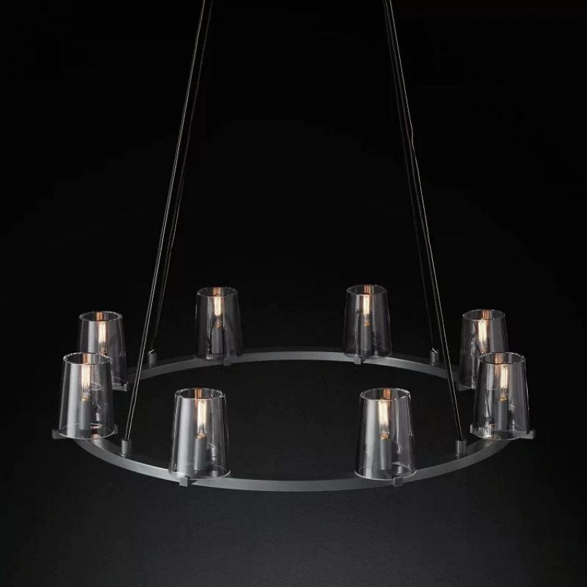 Kuseay Glass Round Chandelier 36" by Franing - Kuseay,SHOP ALL,Chandelier,glass chandelier