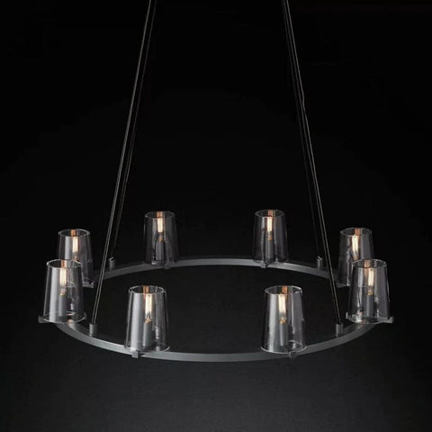 Kuseay Glass Round Chandelier 36" by Franing - Kuseay,SHOP ALL,Chandelier,glass chandelier