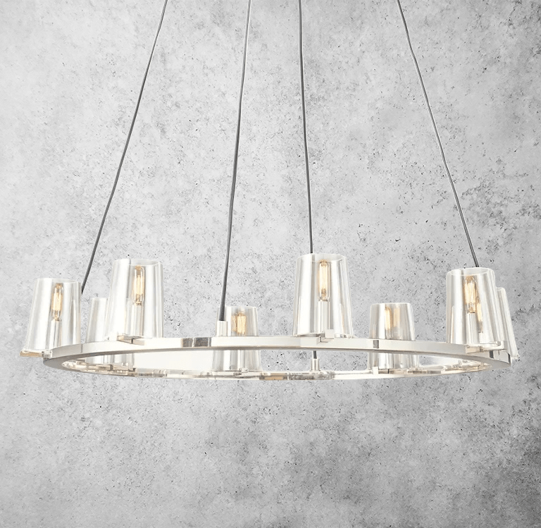 Kuseay Glass Round Chandelier 36" by Franing - Kuseay,SHOP ALL,Chandelier,glass chandelier