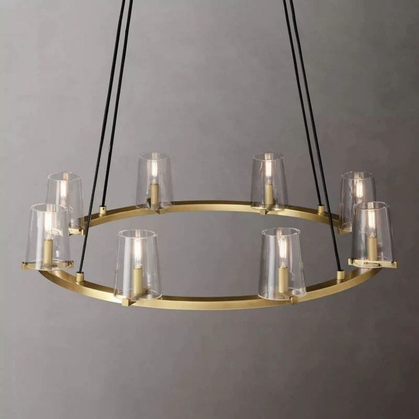 Kuseay Glass Round Chandelier 36" by Franing - Kuseay,SHOP ALL,Chandelier,glass chandelier