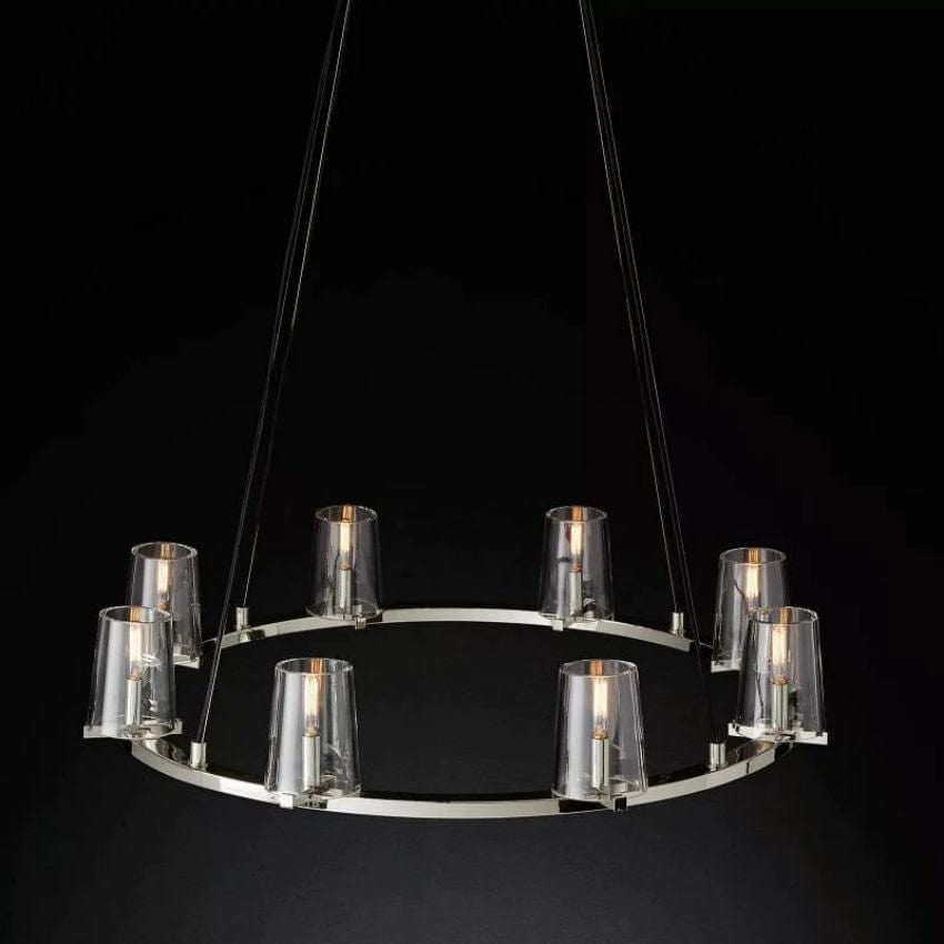 Kuseay Glass Round Chandelier 36" by Franing - Kuseay,SHOP ALL,Chandelier,glass chandelier
