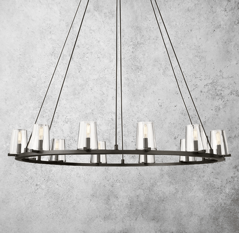Kuseay Glass Round Chandelier 48" by Franing - Chandelier,SHOP ALL,glass chandelier