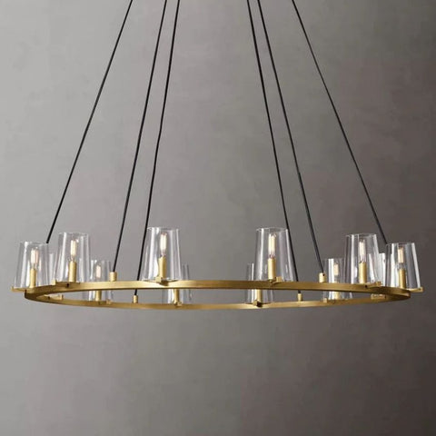 Kuseay Glass Round Chandelier 48" by Franing - Chandelier,SHOP ALL,glass chandelier