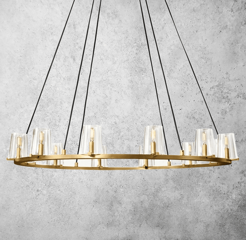 Kuseay Glass Round Chandelier 48" by Franing - Chandelier,SHOP ALL,glass chandelier