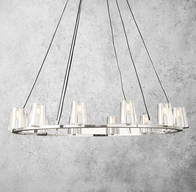 Kuseay Glass Round Chandelier 48" by Franing - Chandelier,SHOP ALL,glass chandelier