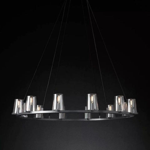 Kuseay Glass Round Chandelier 48" by Franing - Chandelier,SHOP ALL,glass chandelier