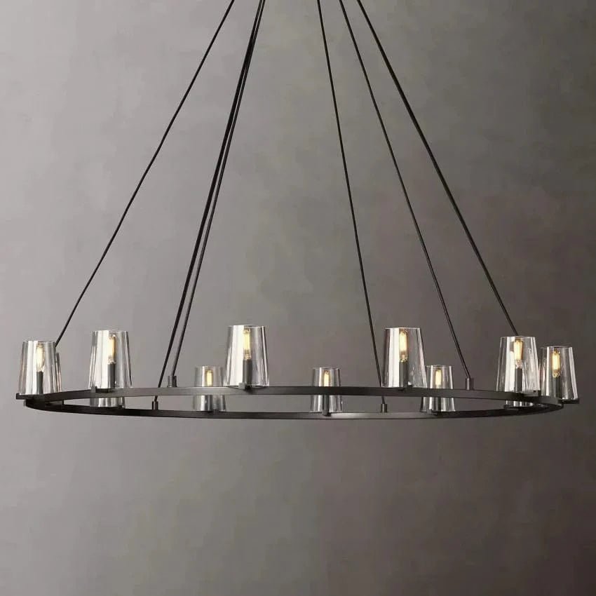 Kuseay Glass Round Chandelier 60" by Franing - Chandelier,SHOP ALL,glass chandelier