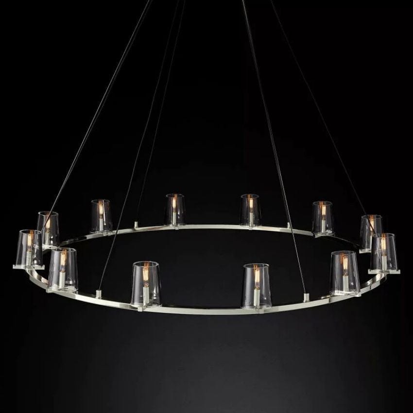 Kuseay Glass Round Chandelier 60" by Franing - Chandelier,SHOP ALL,glass chandelier