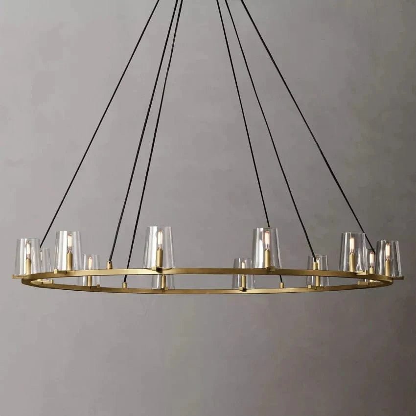 Kuseay Glass Round Chandelier 60" by Franing - Chandelier,SHOP ALL,glass chandelier