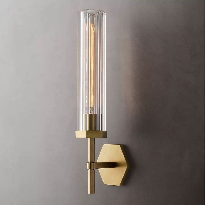 Lambert Hexagonal Grand Sconce by Franing - shop all .wall .Crystal wall lamp
