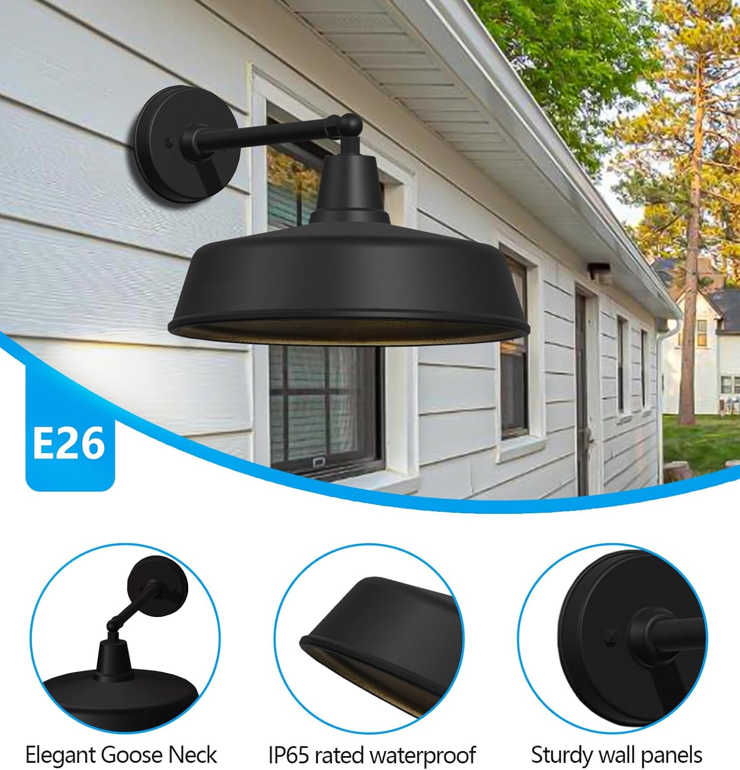 Large Outdoor Barn Light – Built to Last. Styled to Impress by Franing - SHOP ALL,WALL,BARN，Metal wall light