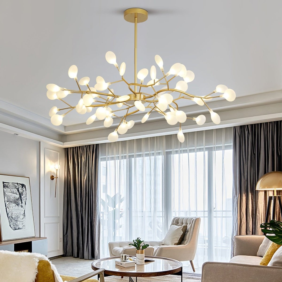 LED Firefly Sputnik Chandelier by Franing - SHOP ALL，glass chandelier，Chandelier