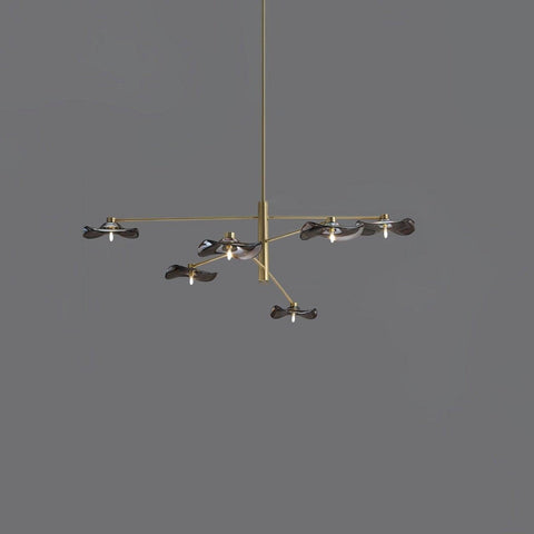 Lotus Leaves Glass Chandelier by Franing - SHOP ALL，glass chandelier，Chandelier