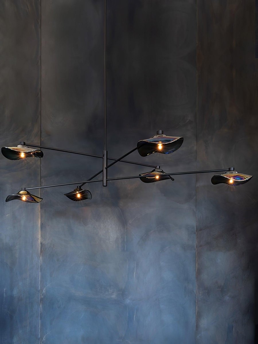 Lotus Leaves Glass Chandelier by Franing - SHOP ALL，glass chandelier，Chandelier