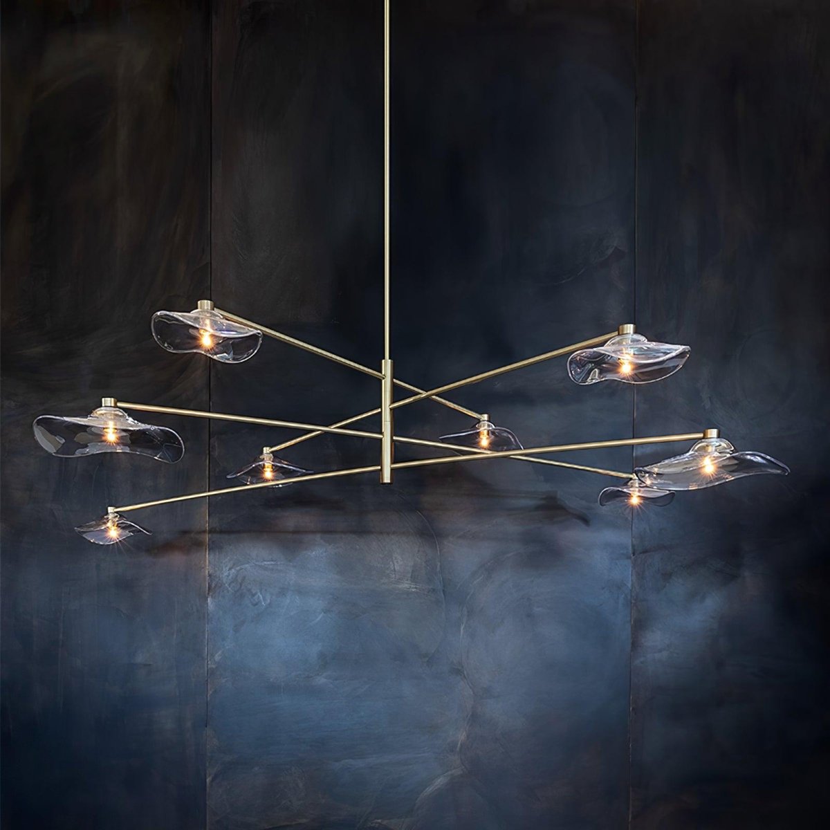 Lotus Leaves Glass Chandelier by Franing - SHOP ALL，glass chandelier，Chandelier