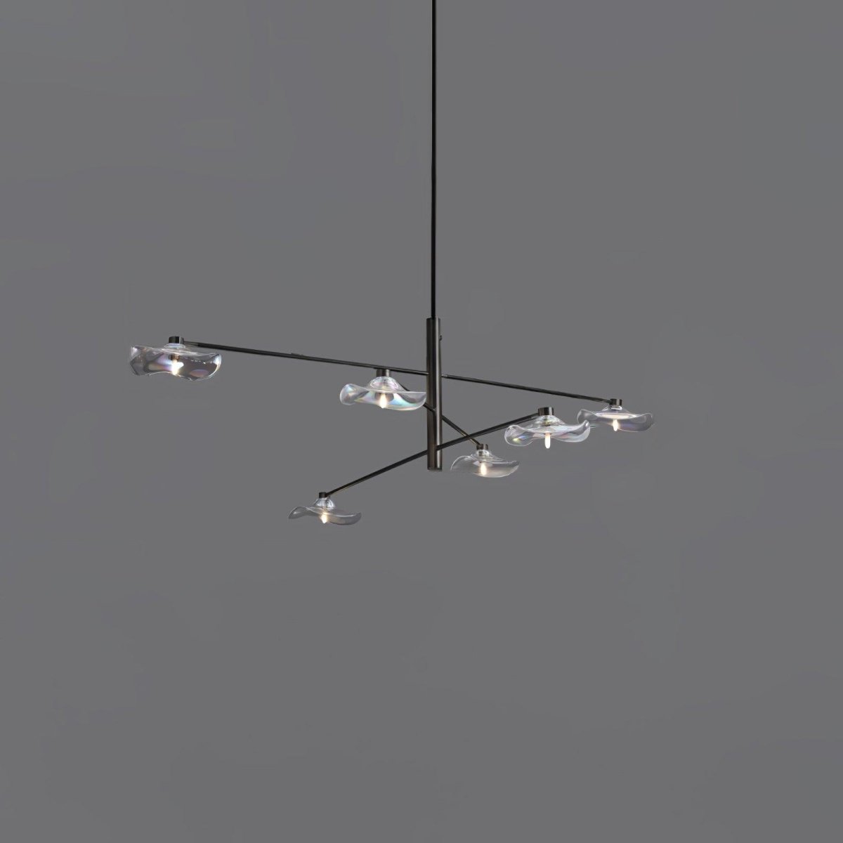 Lotus Leaves Glass Chandelier by Franing - SHOP ALL，glass chandelier，Chandelier