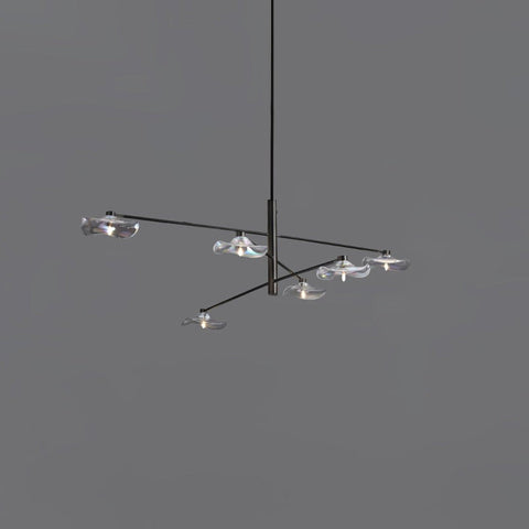 Lotus Leaves Glass Chandelier by Franing - SHOP ALL，glass chandelier，Chandelier