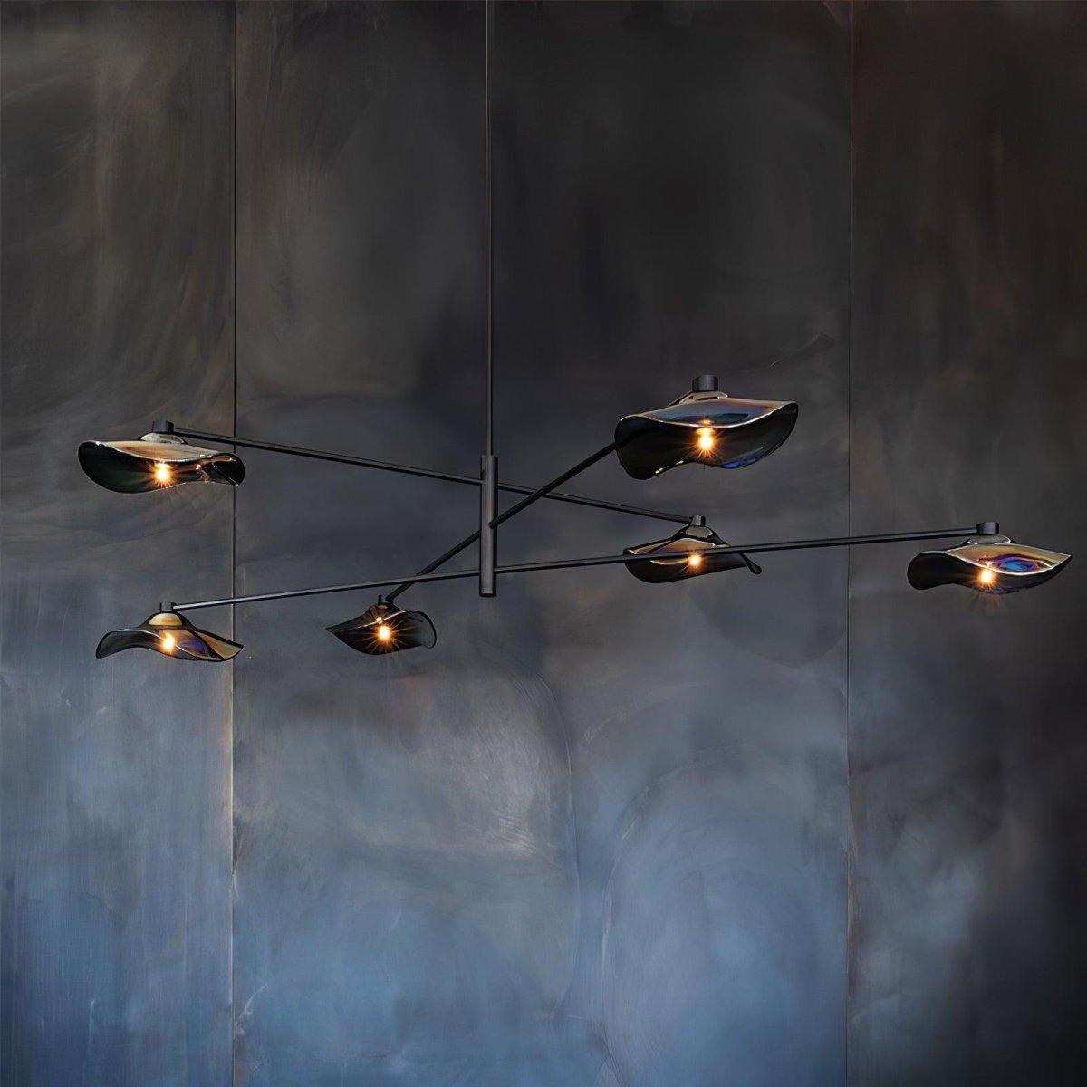 Lotus Leaves Glass Chandelier by Franing - SHOP ALL，glass chandelier，Chandelier
