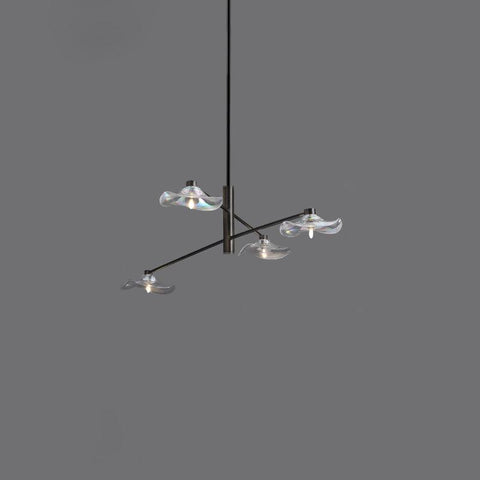 Lotus Leaves Glass Chandelier by Franing - SHOP ALL，glass chandelier，Chandelier