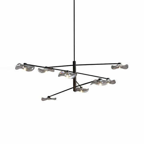 Lotus Leaves Glass Chandelier by Franing - SHOP ALL，glass chandelier，Chandelier