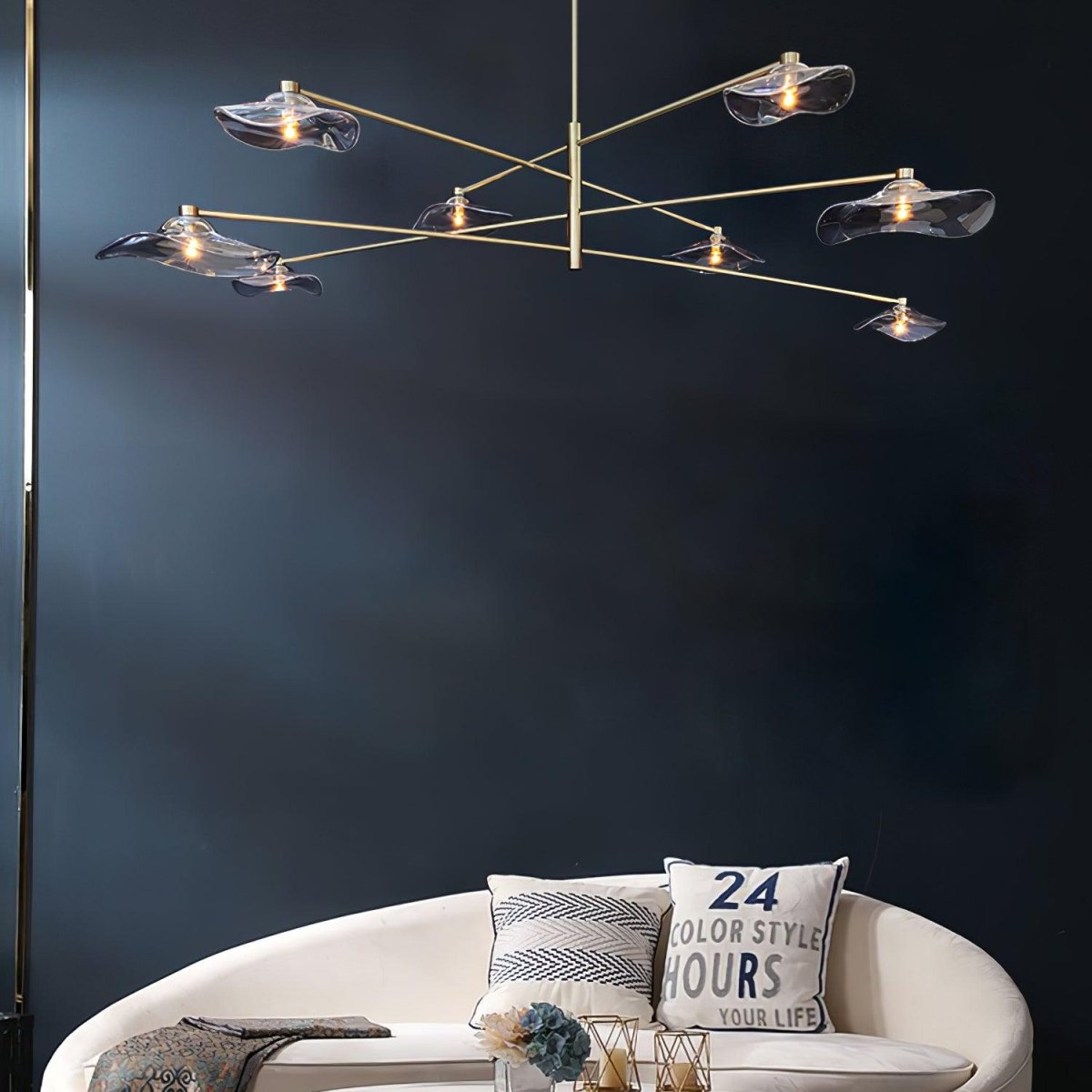 Lotus Leaves Glass Chandelier by Franing - SHOP ALL，glass chandelier，Chandelier
