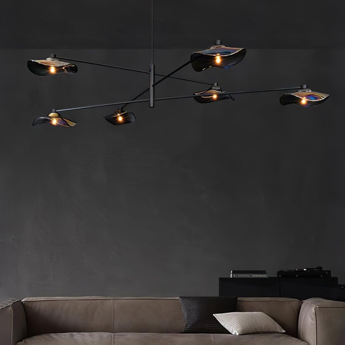 Lotus Leaves Glass Chandelier by Franing - SHOP ALL，glass chandelier，Chandelier